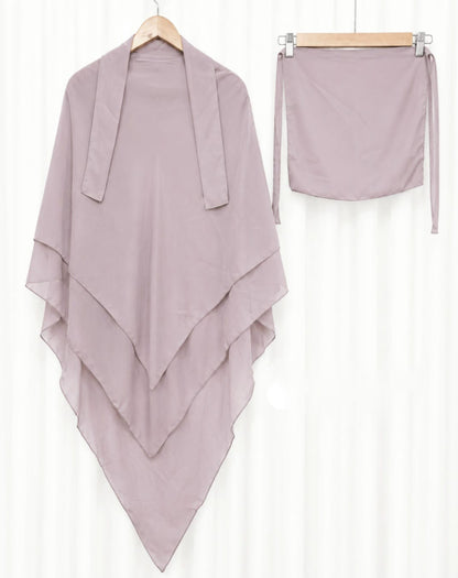 Short Khimar Hijab with Matching Niqab | Muslim Women’s Modest Wear
