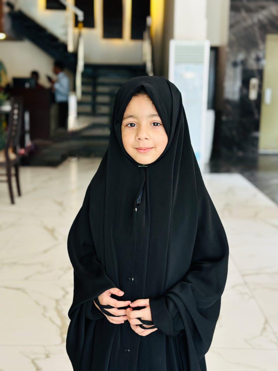 Kids Iraqi Chadar Abaya for Girls | Premium Nida Fabric Hijab | Ages 6–14