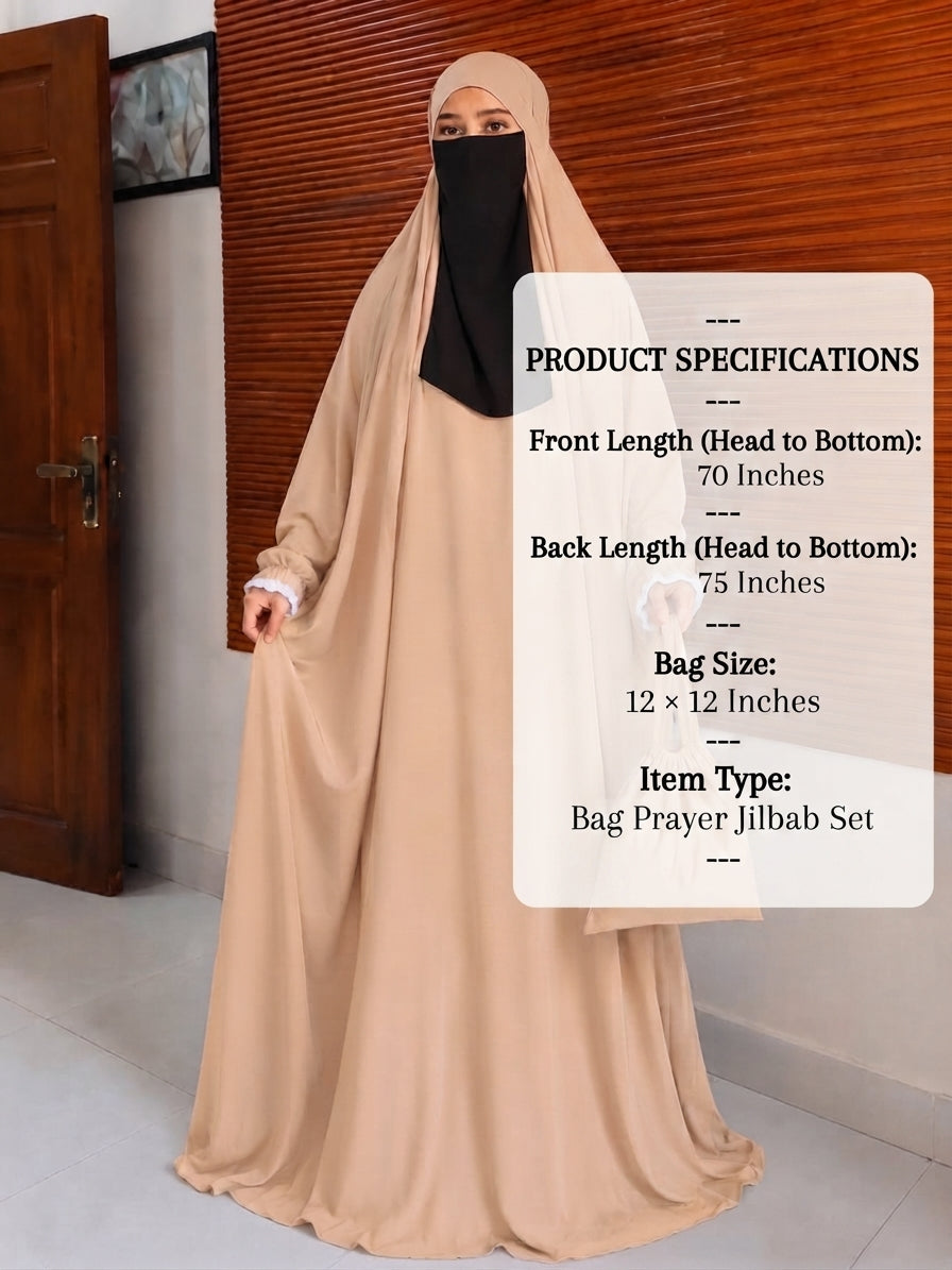 Full Size Prayer Jilbab with Bag
