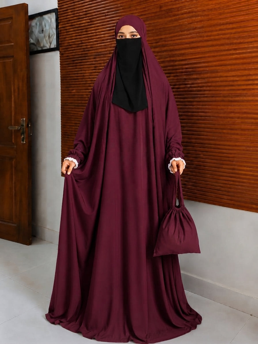 Full Size Prayer Jilbab with Bag