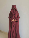  Saudi Jilbab Abaya saudi jilbab  Head to bottom [67 inch front] [72 inch back]  Suff peach nida