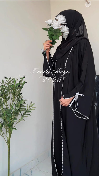 Zoya Abaya – Middle Eastern Style | Attached Inner Abaya | Elegant & Modest Wear