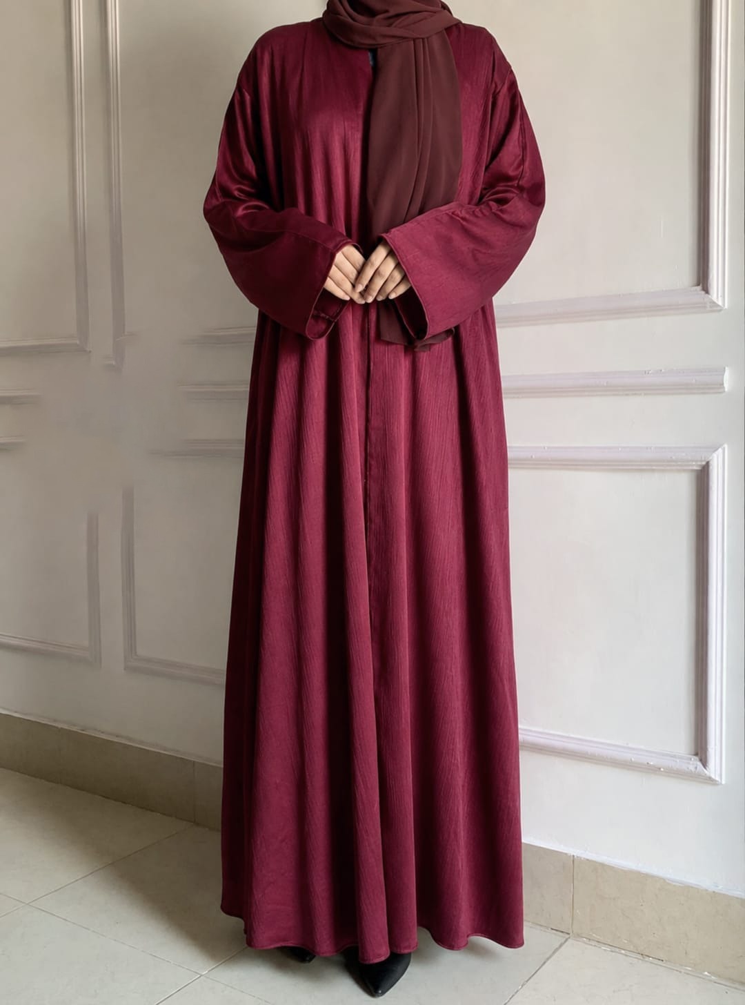 Front Open Abaya – Premium Zoom Silk Fabric | Elegant & Modest