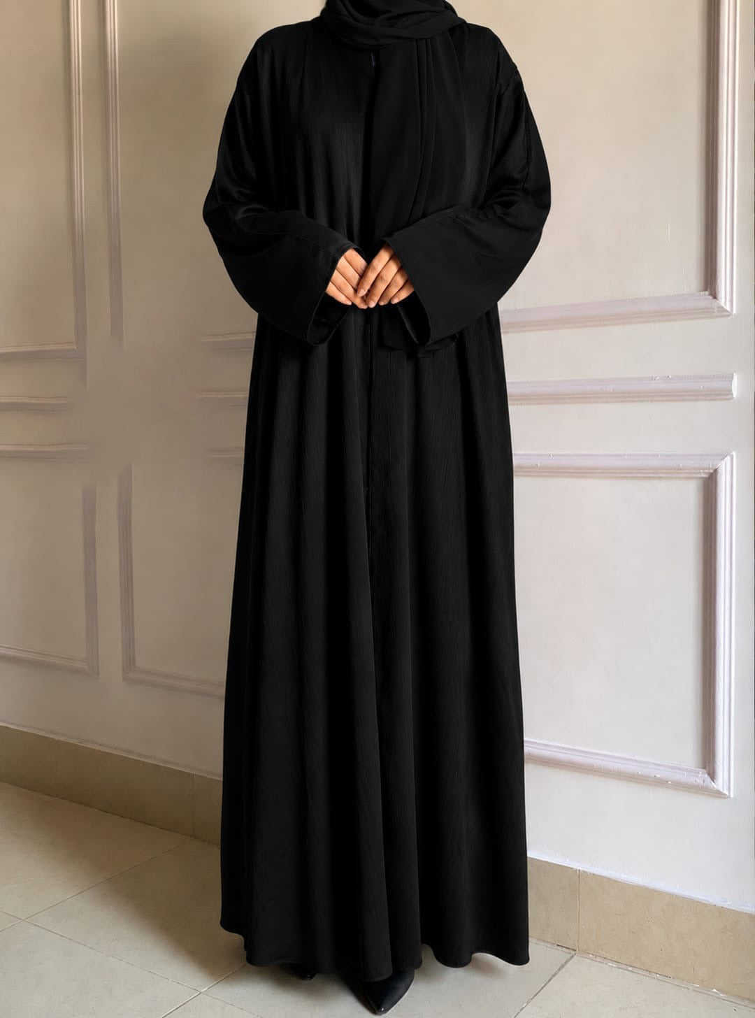 Front Open Abaya – Premium Zoom Silk Fabric | Elegant & Modest