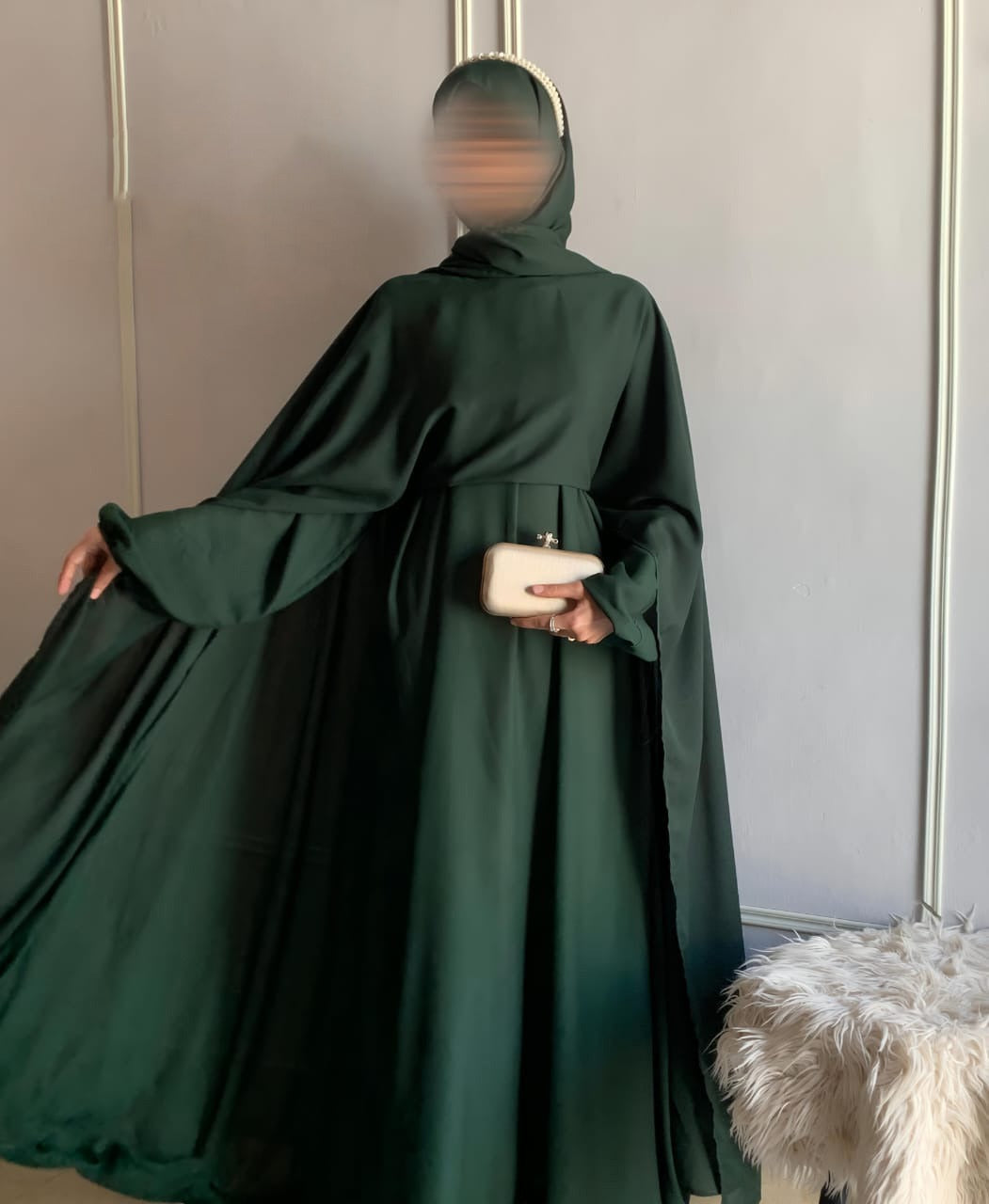 Princess Abaya 4-Piece Set – Upper, Inner, Scarf & Niqab | Premium Dual Georgette