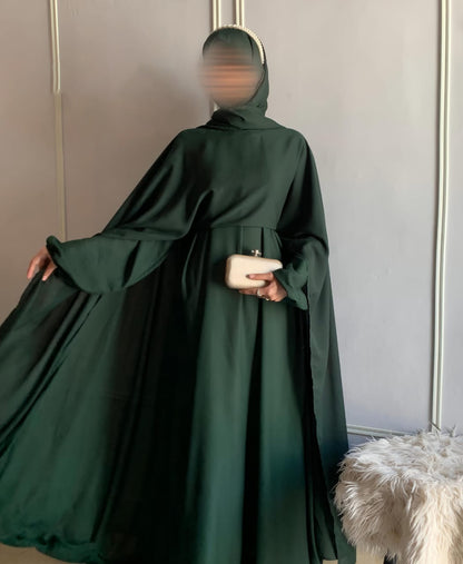 Princess Abaya 4-Piece Set – Upper, Inner, Scarf & Niqab | Premium Dual Georgette