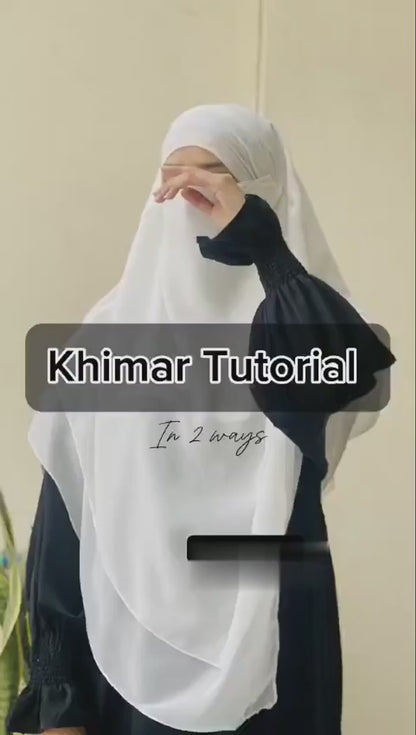 Short Khimar Hijab with Matching Niqab | Muslim Women’s Modest Wear
